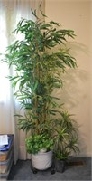 Faux Bamboo Tree & House Plants