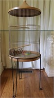 Vintage Bird Cage w/ Stand & Accessories