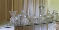 Large Lot of Glass Candy Dishes & Decor