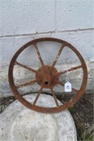 Primitive Decor 13" Iron Wheel