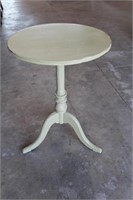 Wooden side table 48" tall x 18" Diameter