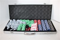 Game Accessories Chips,Cards,Dice with Metal Case