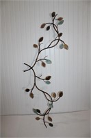 Metal and Glass Floral Art 20 x 46"