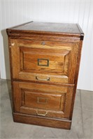 Two Wood Drawer File Cabinet  30x 18 x 25