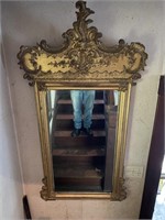 19th C. Gilded Large Hall Mirror