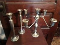 Sterling Silver Buchin Weighted Candle Holders