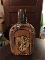 Vintage Italian Leather Wrapped Flask
