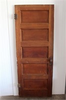 Vintage wood door. 77.5" T x 30" W