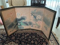 Japanese folding screen - silk screen