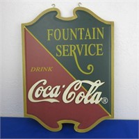 Wood Coca Cola Sign 2 Sided