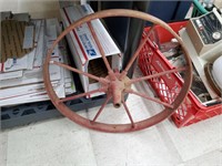 Antique 18"  Metal Wheel