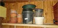 Contents of Shelf Flower Pots