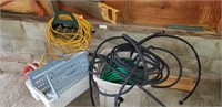 Saw, hoses, small gas can, etc.