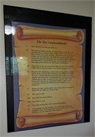 Ten Commandments framed poster