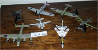 Assortment of metal airplanes