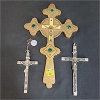 Lot Of 3 Antique Crucifix