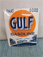 GULF GASOLINE SIGN - PORCELAIN