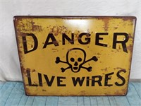 DANGER LIVE WIRE - TIN
