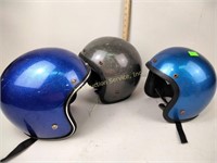(3) riding helmets