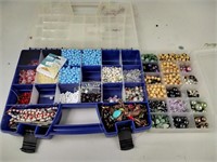 Craft beads including wood & polished stone in
