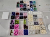Craft beads including faux pearl, MOP, and art