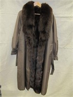 Fur Lined Trench Coat with Removable Outer