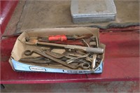 assorted vise grips & tin snips/wrenches