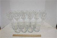 Long Stem Wine Glasses & Juice Glasses