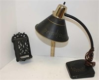 Desk Lamp & Cast Iron Small Mail Box