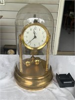 TIFFANY ELECTRIC GLASS DOME CLOCK