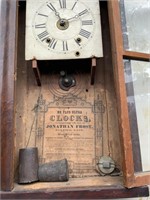 JOHNATHAN FROST VINTAGE  WOODEN CLOCK