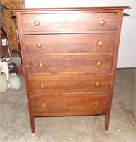 5 drawer Oak chest of drawers