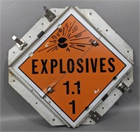 Flip Placard Explosives Sign