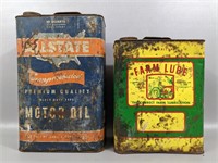 Allstate & Farm Lube Oil Cans