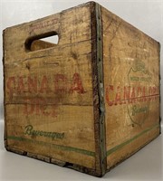 Vintage Canada Dry Beverages Wooden Crate