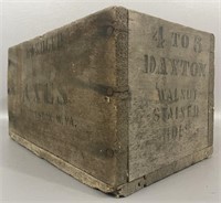 Vintage Dayton Wooden Axe Crate