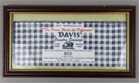 Vintage Framed Davis Country Sausage Picture
