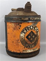 Vintage Troco Oils 5 Gal Gas Can