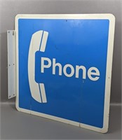 Large Vintage Phone Sign