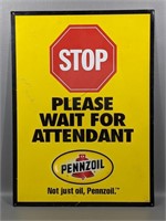 Vintage Pennzoil Aluminum Sign