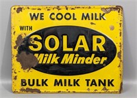 Vintage Solar Minder Embossed Sign