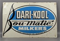 Vintage Dari-Kool Milkers Embossed Metal Sign