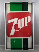 Vintage 7UP Plastic Vending Machine Sign
