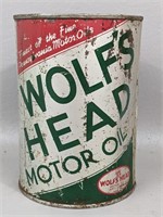 Vintage Wolf’s Head Motor Oil -1Qt