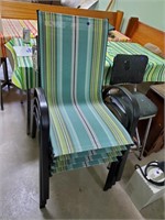 4 BLUE -GREEN TONES CHAIRS