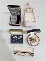 ASST. CASES WITH CUFF LINKS, ETC.