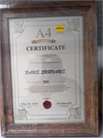 A4 Certificate Document Frame