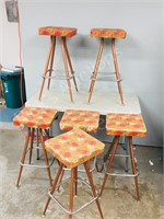 6- mid century stools- 29" tall mfg by Cooey