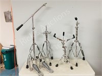 Pearl drum & cymbal stands + bass pedal, 6 pc