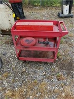 RED ROLLING SHOP CART
